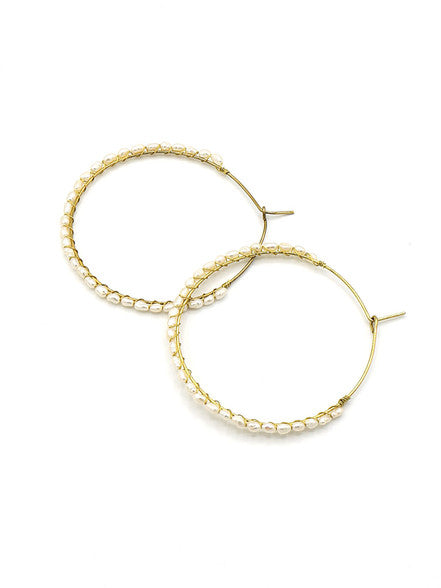 Freshwater Pearl Hoops