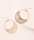 Rajani Hoop Earrings - Crescent Disc